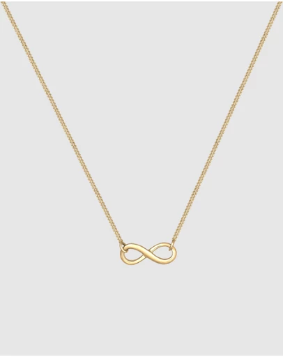 Elli Jewelry - Necklace Infinity Symbol in 925 Sterling Silver Gold Plated
