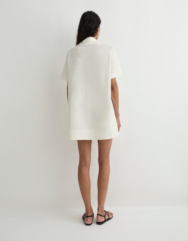 BONDI BORN - Kyoto Short Sleeve Mini Dress - Natural