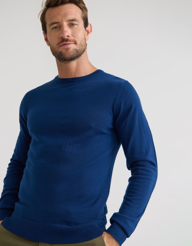 Oxford - Crew Neck Pure Wool Pullover