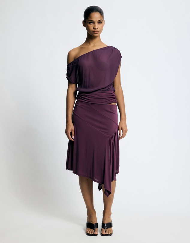Lover - Mira Jersey Asymmetric Skirt