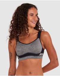 Bras N Things - Cool It Contour Underwire Sports Bra - Grey/Black