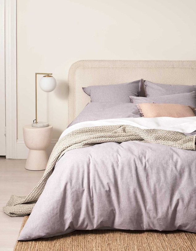 Aura Home - Chambray Fringe European Pillowcase