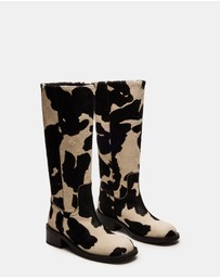 Steve Madden - Riggs-H Black/White Boots