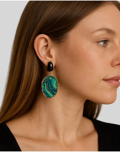 KAJA Clothing - Oil painting earrings