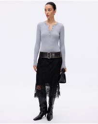 Minima Esenciales - Wren Merino Wool Rib Knit Top