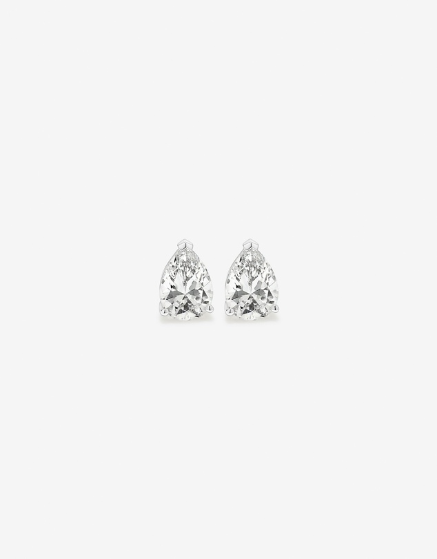 Michael Hill - Pear-Cut Cubic Zirconia Solitaire Stud Earrings in Sterling Silver