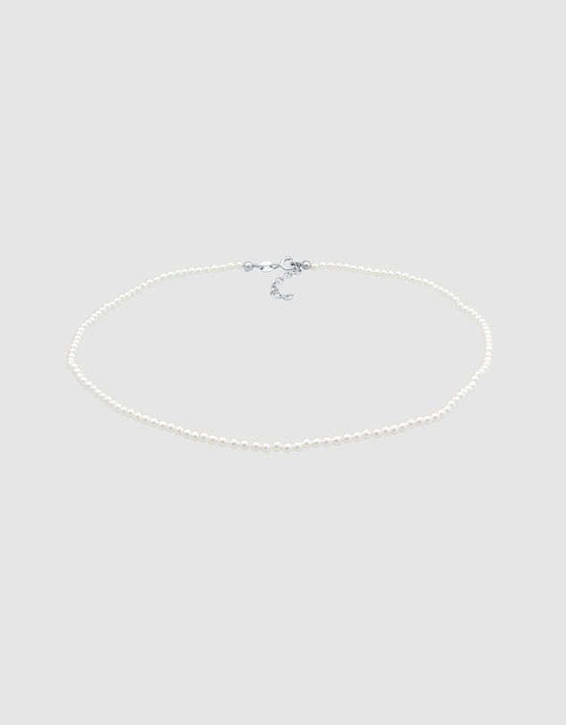 Elli Jewelry - Shell Pearl Choker Necklace in 925 Silver