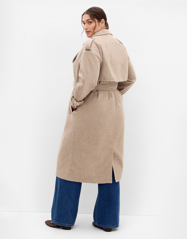 City Chic - Plus size Nadia Trench - caramel