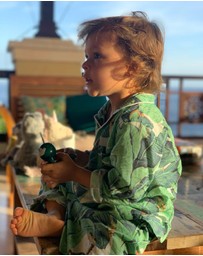 Sant And Abel - Kids Martinique® Green Banana Leaf PJ Set