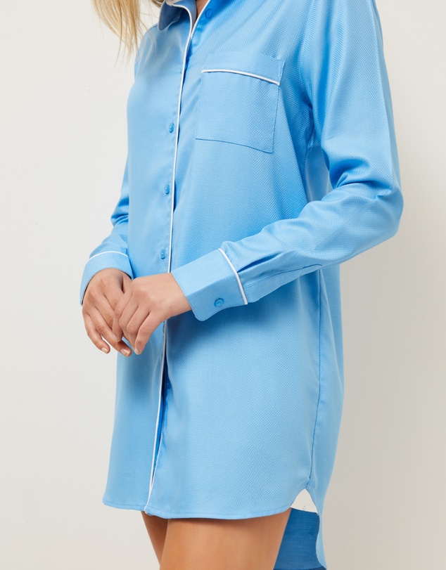 Wanderluxe Sleepwear - The Hydrangea Skies Night Shirt