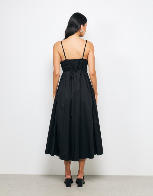 AERE - Tansy Shirred Bodice Midi Dress
