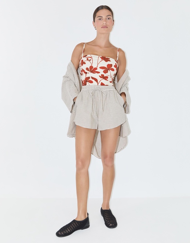 Zulu & Zephyr - Ruby Floral Gathered One Piece