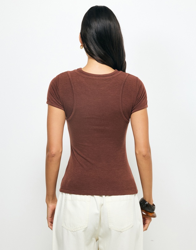 AERE - Double Layer Sheer T-Shirt