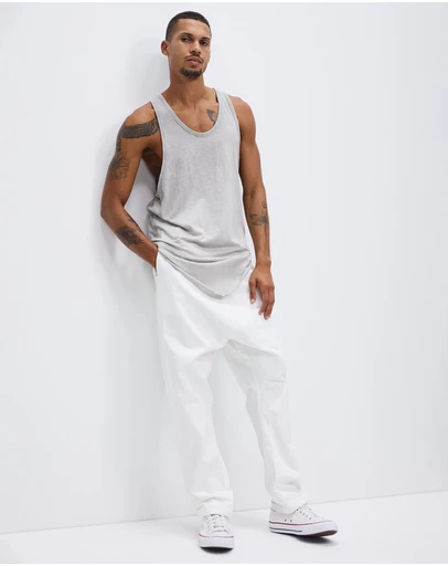 Surrounded By Ghosts - The Gismondine Coated Denim Drawstring Pants