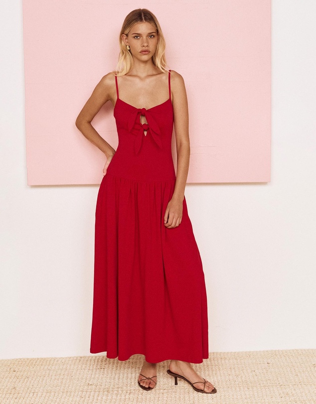 MINKPINK - Delilah Midi Tie Front Dress