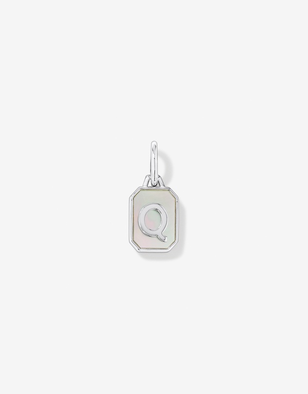Michael Hill - Letter Q Mother of Pearl Initial Pendant in Sterling Silver