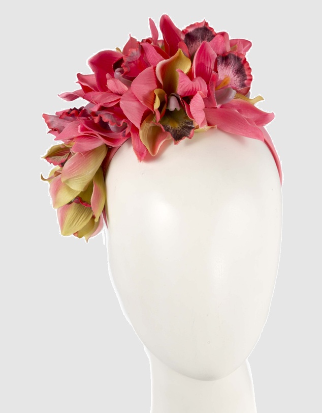 Max Alexander - Large Coral Flower Headband Fascinator