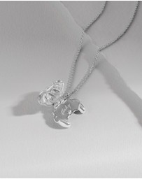 Wanderlust + Co - Croissant Silver Necklace