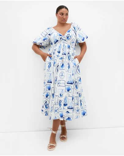 City Chic - Giselle Amalfi V Neck Maxi Dress