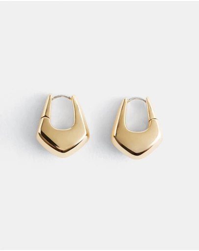 & Other Stories - Angular Bell Hoop Earrings