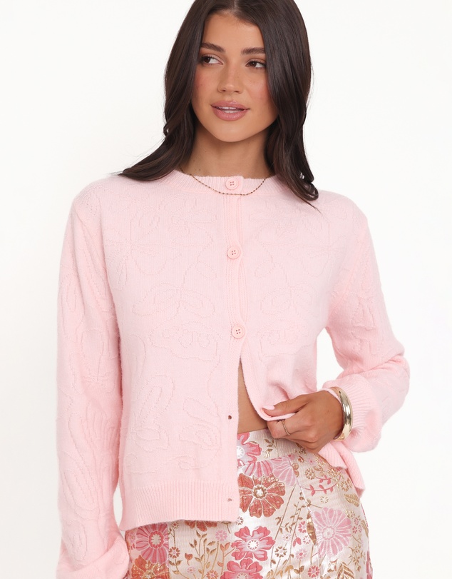 Petal & Pup - Fauna Tonal Floral Cardigan - Pink