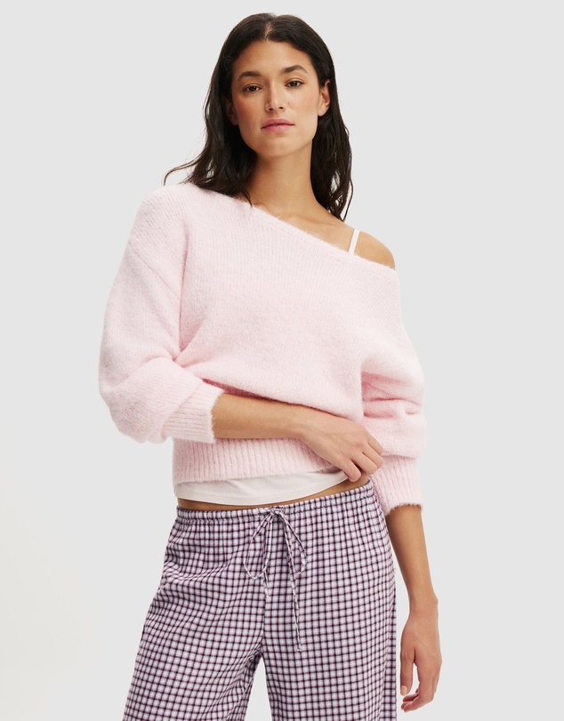 Cotton On Body - Fluffy Off The Shoulder Knit Jumper