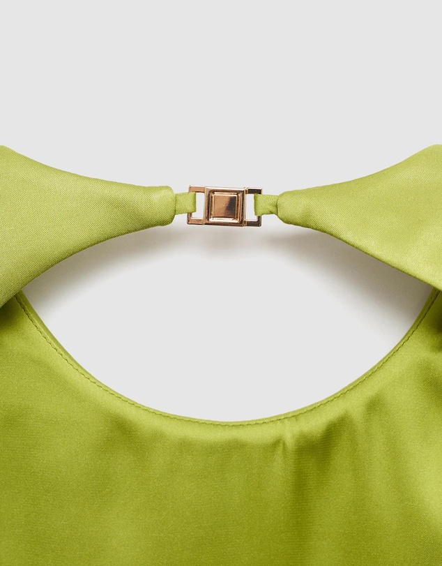 M.N.G - Open-Back Satin-Effect Dress