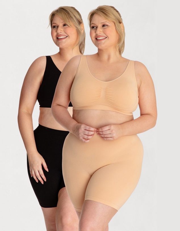 Ava & Audrey  - Underbliss by Ava & Audrey Seamless Bamboo Blend Comfort Wire-Free Bra 2 Pack