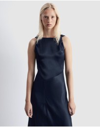& Other Stories - Twist-Detail Satin Midi Dress
