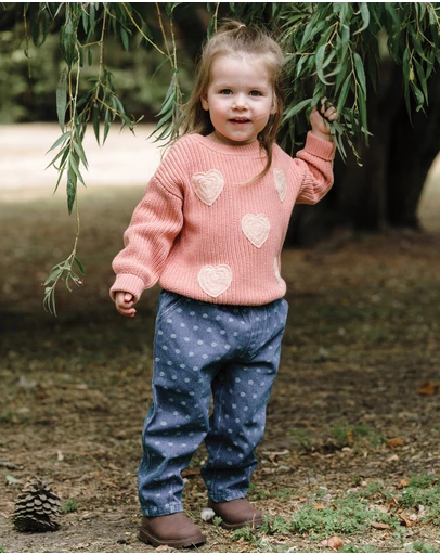 Kynd Baby - Denim Pant in Denim Dot