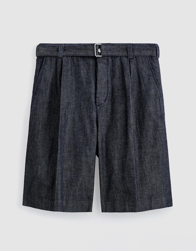 COS - Belted Wide-Leg Denim Shorts