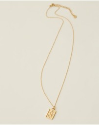 Carly Paiker - Gemini Star Sign Zodiac Tag Necklace