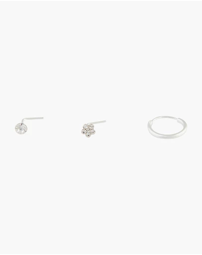 Lovisa - Sterling Silver Bling Nose Pack