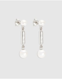 By Charlotte - Breathe Pearl Drop Earrings