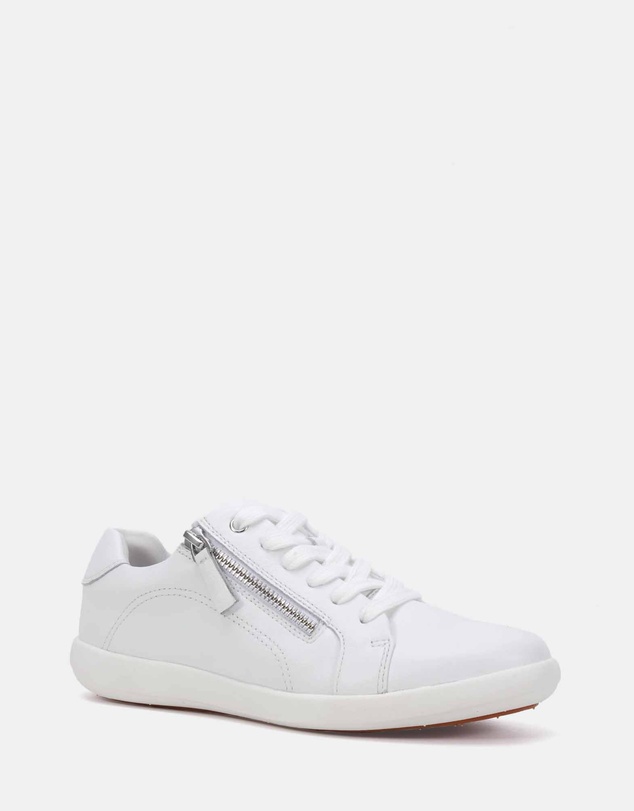 Clarks - Burrow White-White Sole