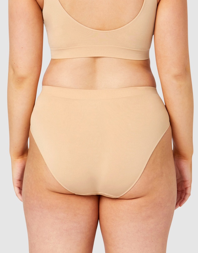 Ambra - 4 Pack Bare Essentials Recycled Nylon Hi Cut Brief
