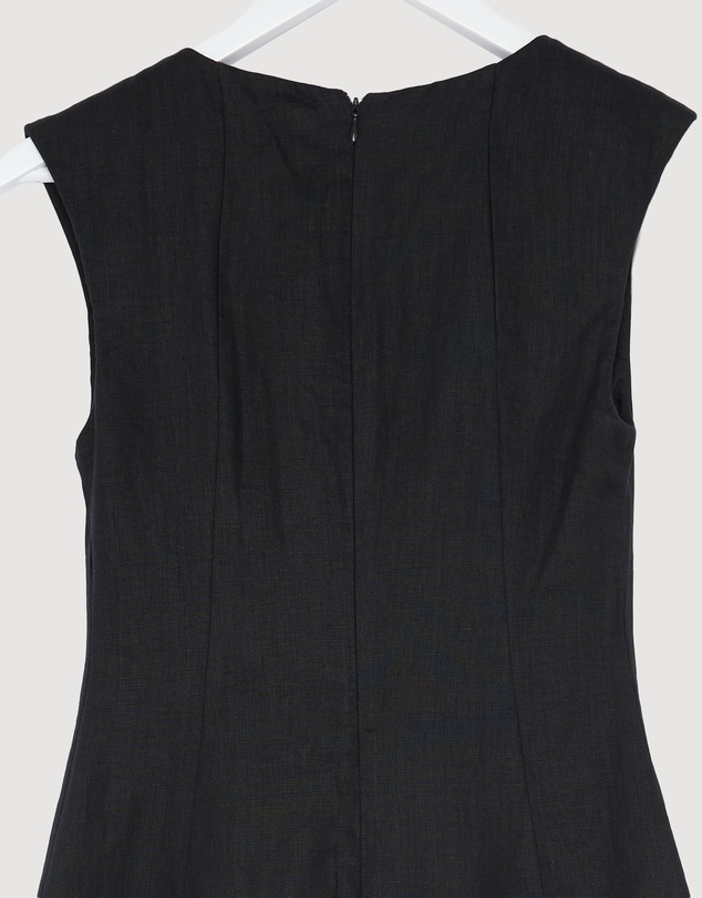 Revibe - Repaired AERE Chloe Panelled Linen Midi Dress - AU 6