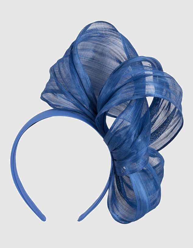 Fillies Collection - Bespoke Light Blue Bow Racing Fascinator