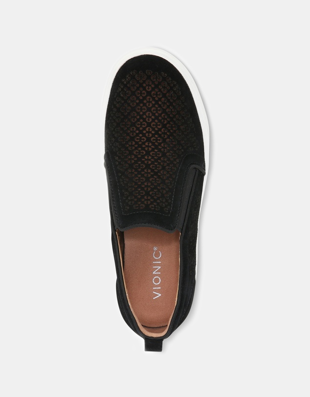 Vionic - Kimmie Perf Slip-On Sneaker - Black Suede