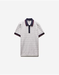 Calibre - Monogram Jacquard Polo Silver