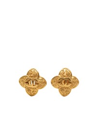 Pre-Loved by Azura Reborn - Pre-Loved CC Gold Plated Clover Clip On Earrings