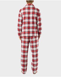 Mitch Dowd - Red Check Flannel Pyjama Set - Red