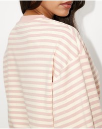 Dazie - Alana Stripe Oversized Long Sleeve Top