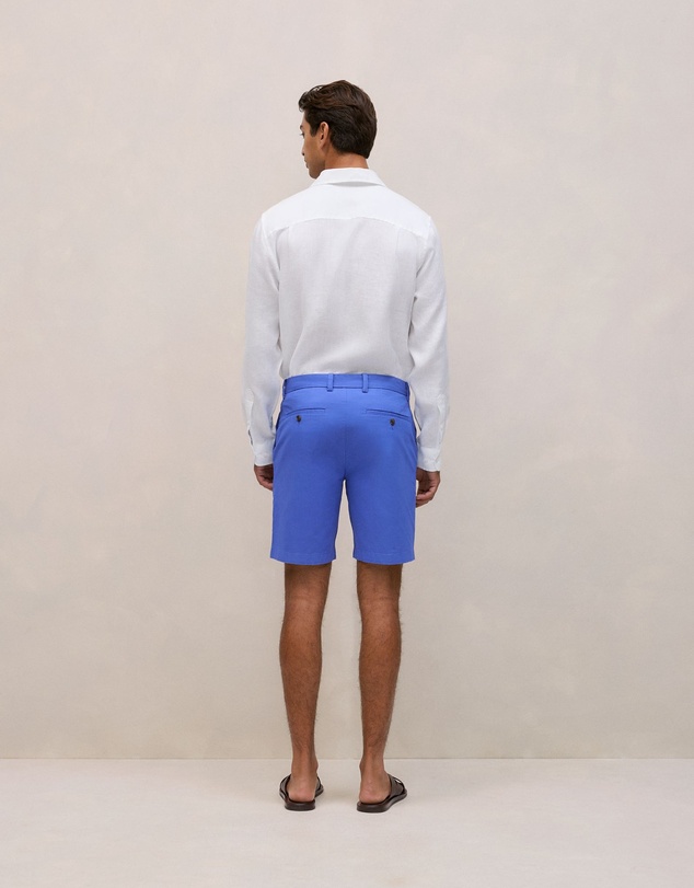 Trenery - Cotton Twill Chino Short in Vivid Blue