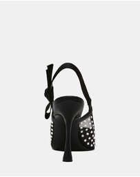 Steve Madden - Bri Black Lace Heels