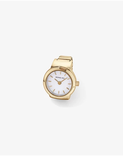 Michael Hill - Mother of Pearl Watch Ring in Gold Tone Stainless Steel