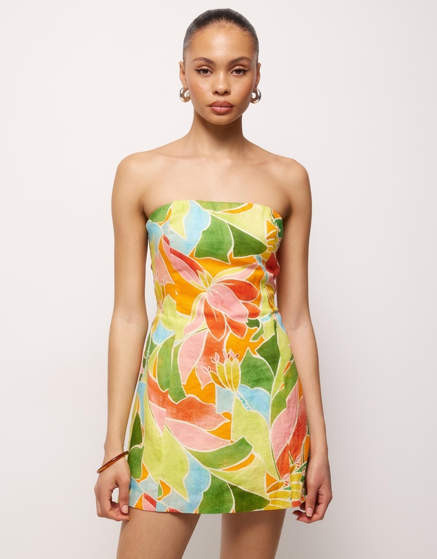 AERE - Emina Linen Strapless Mini Dress