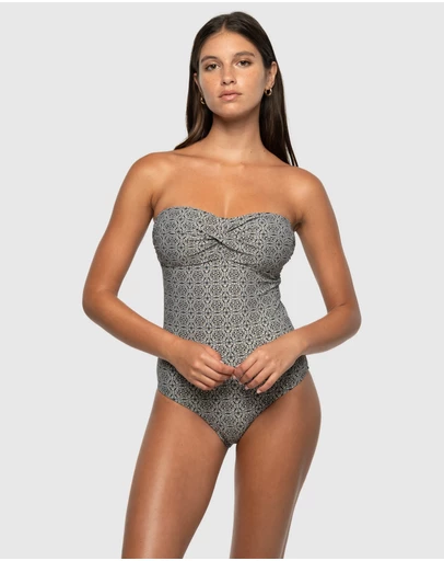 Nip Tuck Swim - Tintilating Tile Jacinta Multifit Bandeau One Piece