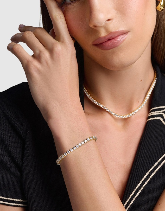 Nialaya Jewellery - Tennis Bracelet in Gold