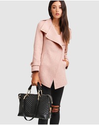 Belle & Bloom - Bad Girl Wool Blend Moto Coat